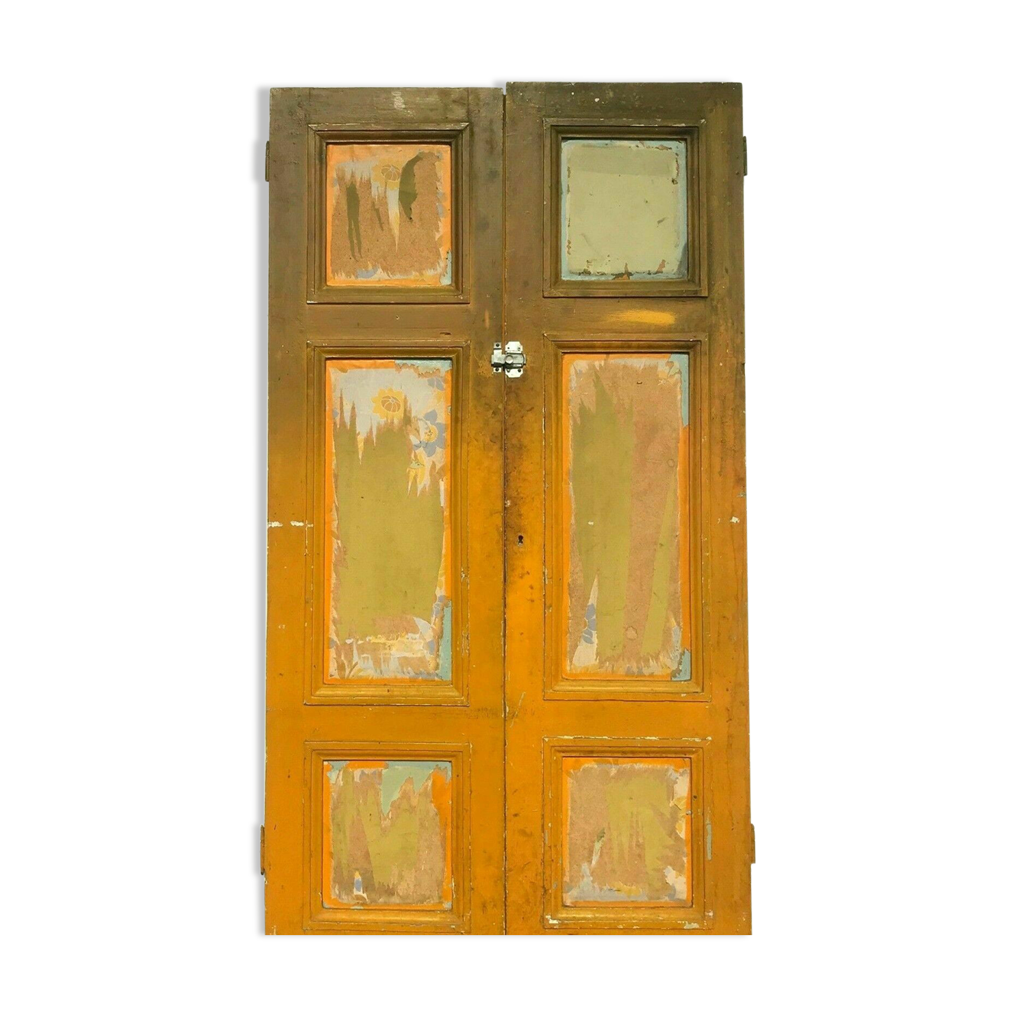 Double doors in fir Double-sided doors 19th century