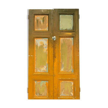 Double portes de passage en sapin portes double faces xix siècle