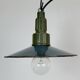 Industrial Blue Enamel Military Pendant Lamp with Cast Aluminium Top, 1960