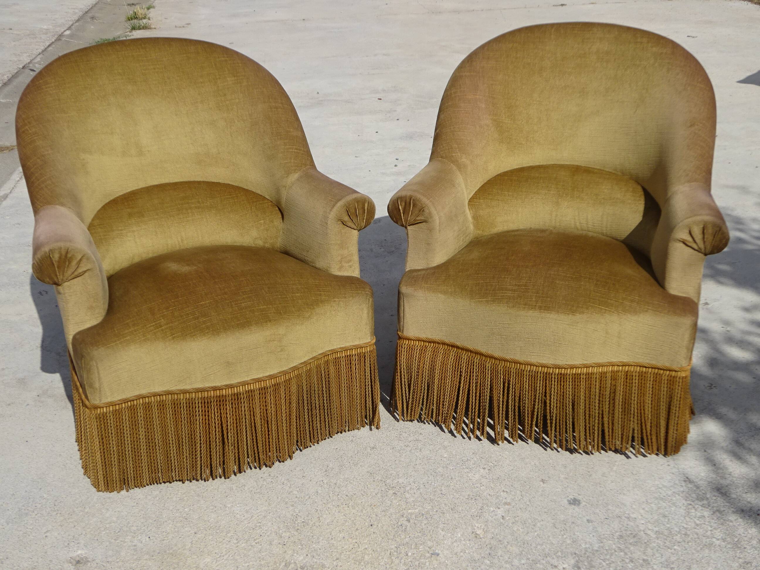Fauteuils crapauds des années 1950s, les 2