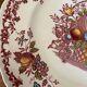Royal Tudor English earthenware plate with Fruits&Flowers decor