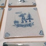 Carreaux anciens xviii siècle delft lot de 8