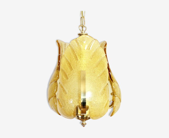 Suspension en verre et laiton