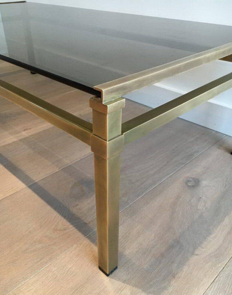 Modernist brass coffee table
