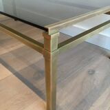 Modernist brass coffee table
