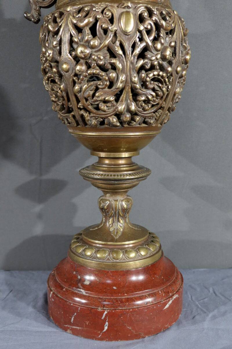 Pair of bronze ewers, art nouveau – 1910