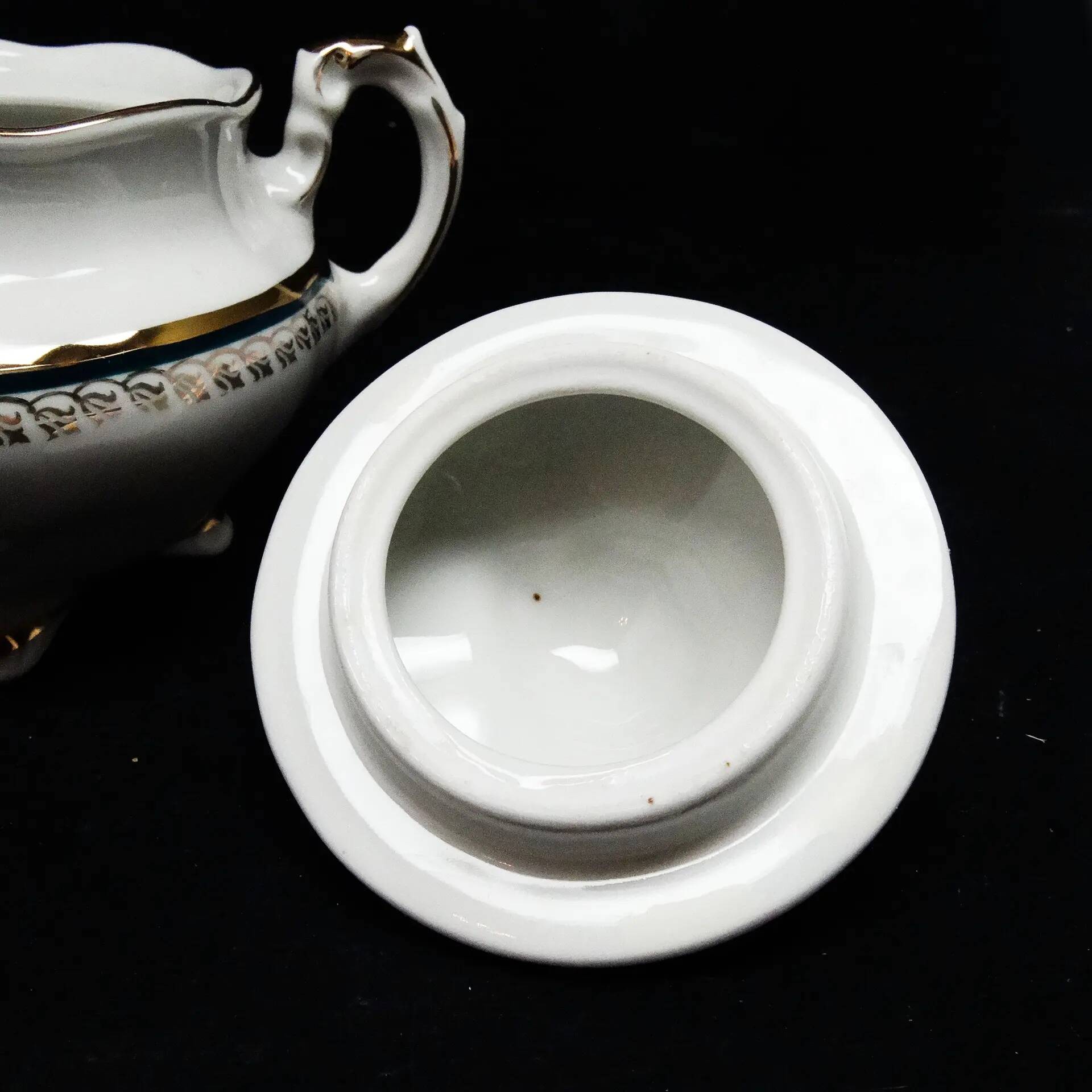 Rococo sugar bowl, porcelain, Poland, 1970s