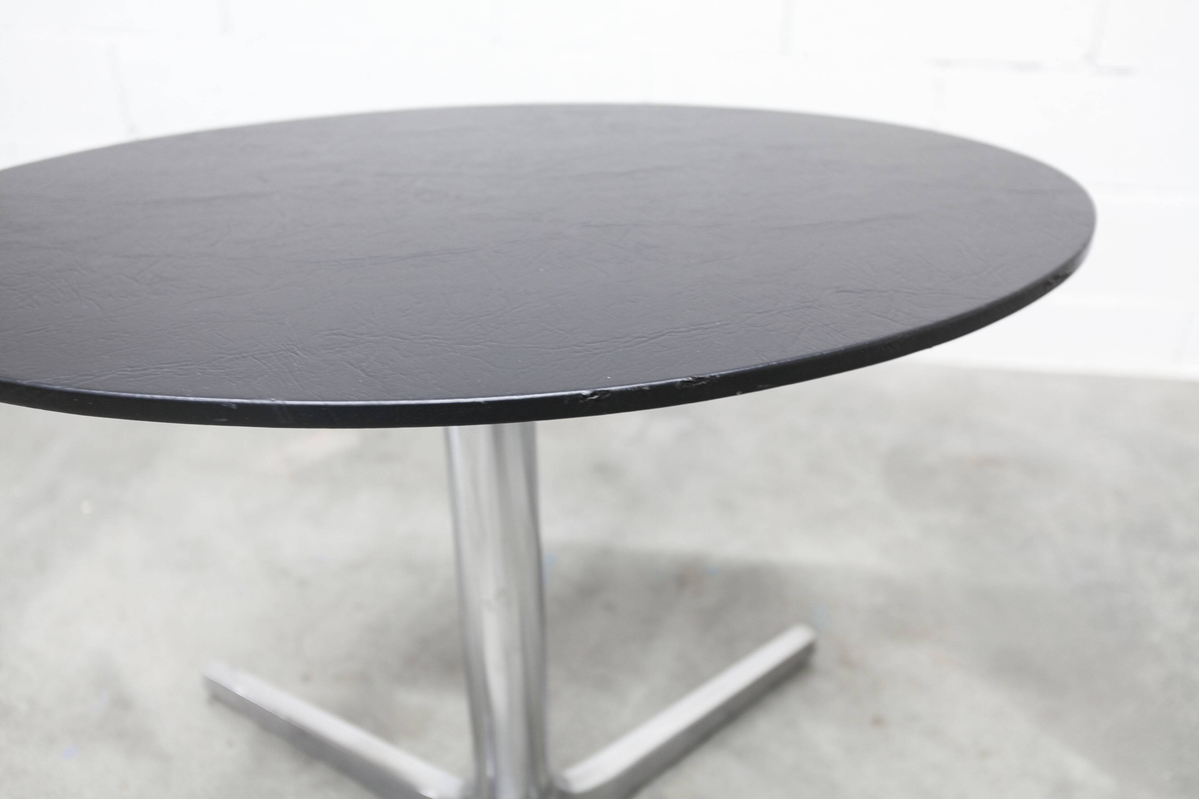 Roche Bobois oval table 1970 smoked glass chrome legs 152x117 cm