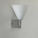 Vintage chrome and sandblasted glass wall lamp, Italy, 1990