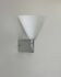 Vintage chrome and sandblasted glass wall lamp, Italy, 1990
