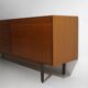 Wooden sideboard with brass knobs, 1960s