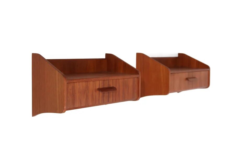 Set of two teak bedside tables by Uldum Mobelfabrik