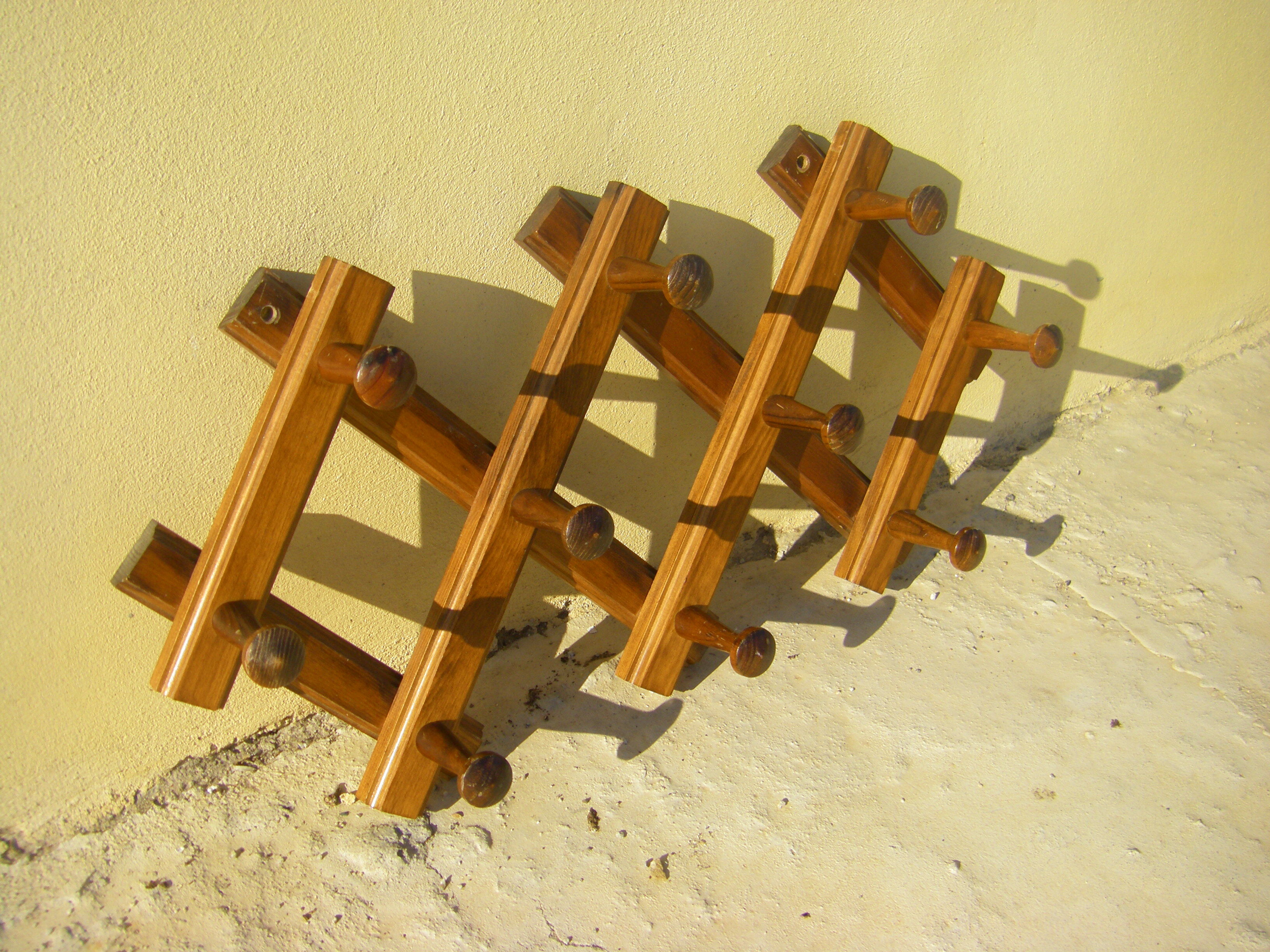 Vintage accordion coat rack
