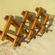 Vintage accordion coat rack