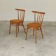 Pair of wooden dining room chairs by Tatra Pravenec 1960