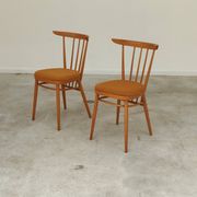 Pair of wooden dining room chairs by Tatra Pravenec 1960
