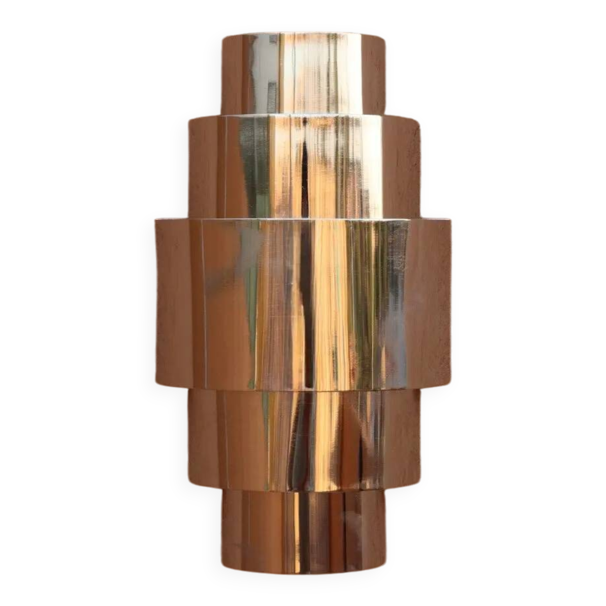 Chrome wall sconce Art Deco