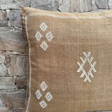 Cactus silk cushion cover: Handwoven Moroccan Sabra cushion
