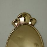 Pair of Swedish brass wall sconces from the mid-century.