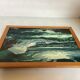 Marine painting of a rough sea, oil on canvas, signed.