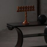 Side table / Low table in Danish Art Deco wood with shelf, 1930s-40s