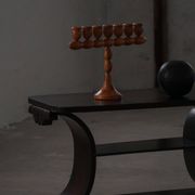 Side table / Low table in Danish Art Deco wood with shelf, 1930s-40s