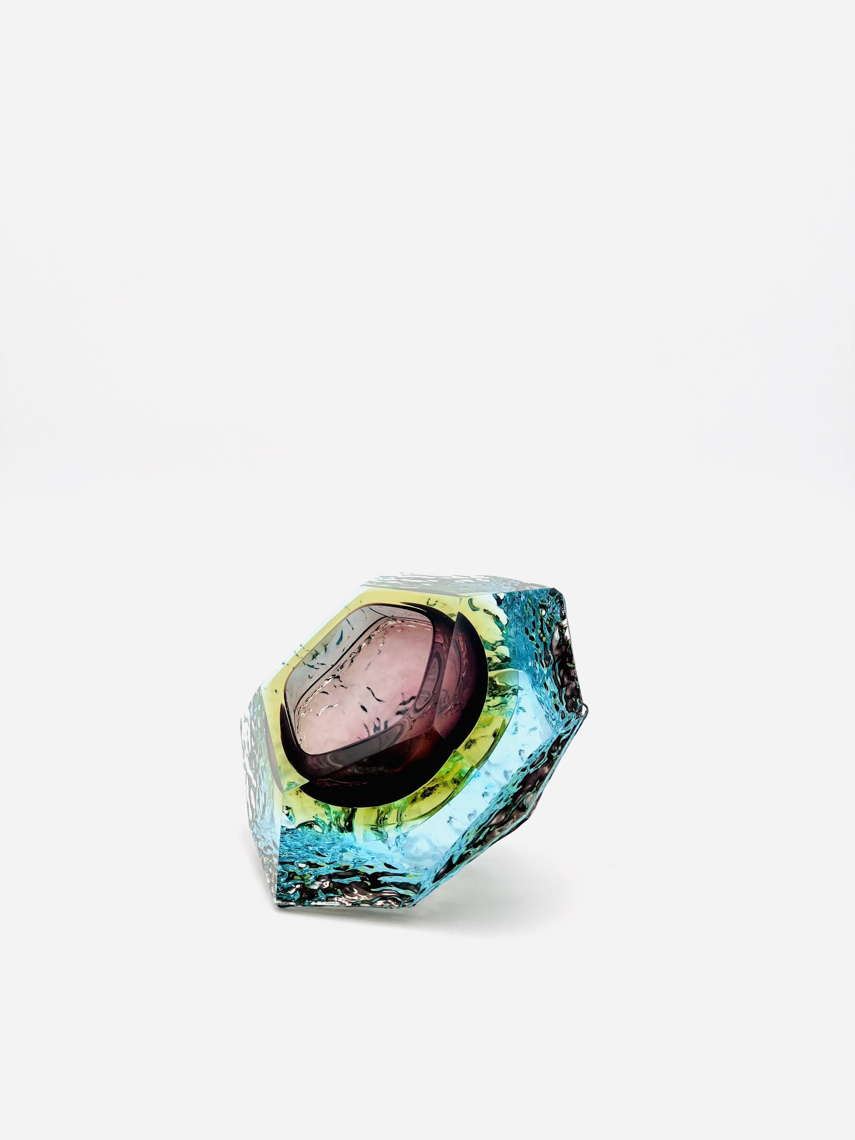 Alessandro Mandruzzato Murano Sommerso Ice Design Bowl