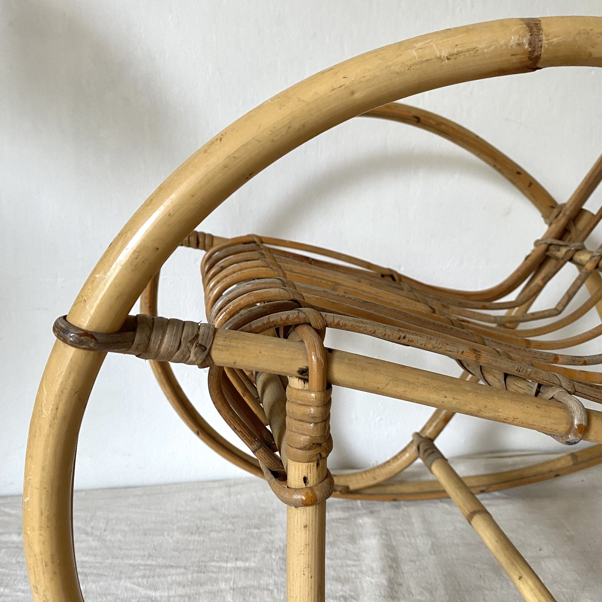 Fauteuil Rocking chair en rotin pour enfant