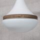 Mid-century opaline and brass pendant light