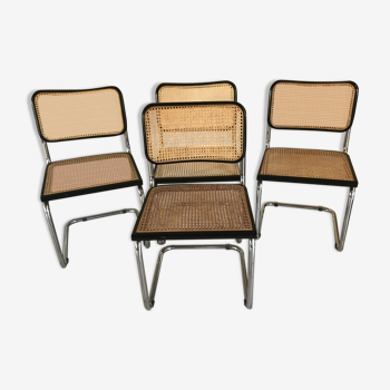 Suite de 4 chaises cesca B32 Marcel Breuer