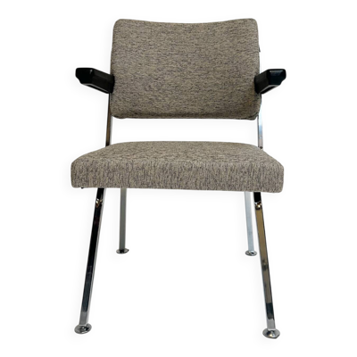 Fauteuil designer en tissu gris attribué à Gispen, années 1960.