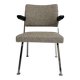 Gray upholstered designer armchair attributed to Gispen, 1960s