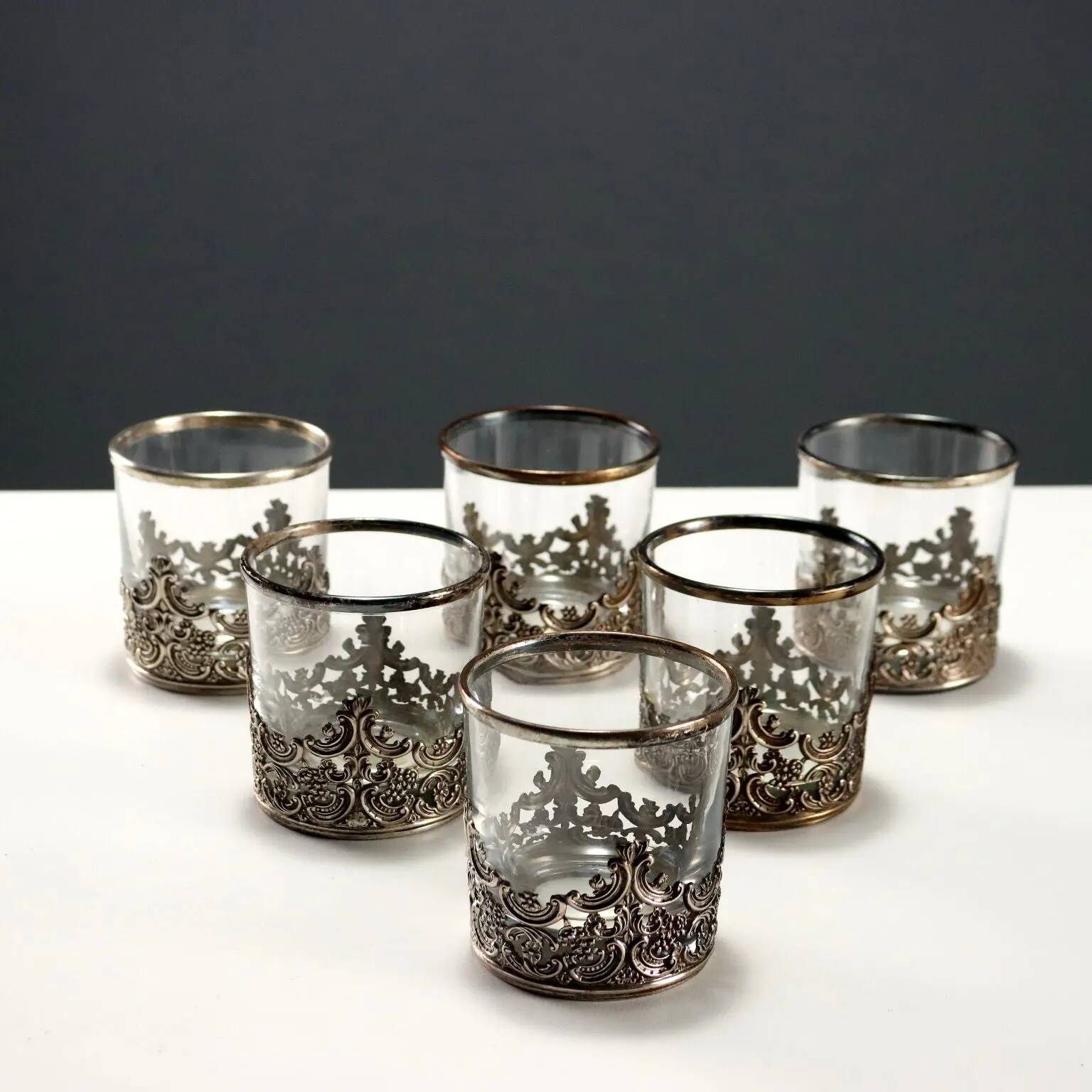 Vintage glasses, Milanese manufacture, Italy, 1960s.