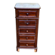 Vintage walnut and marble chest of drawers from 1920.