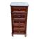 Vintage walnut and marble chest of drawers from 1920.