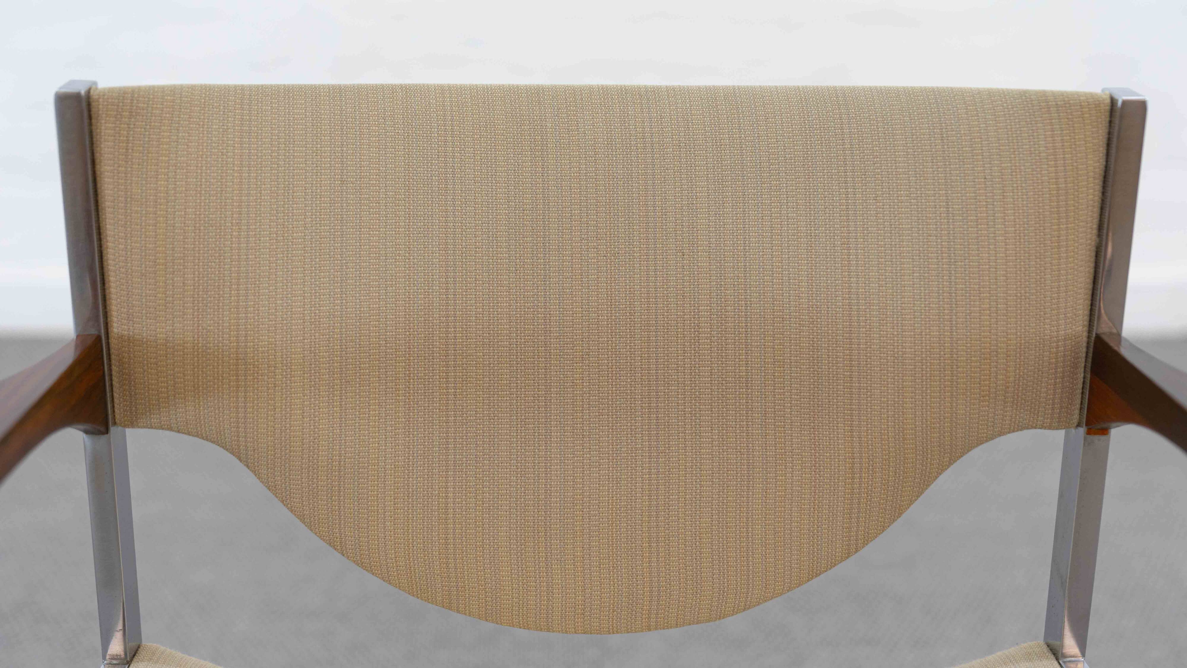 Pair club chairs, model 206 by lübke, 60s