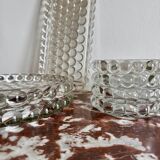 Service de table en verre texturé bullé