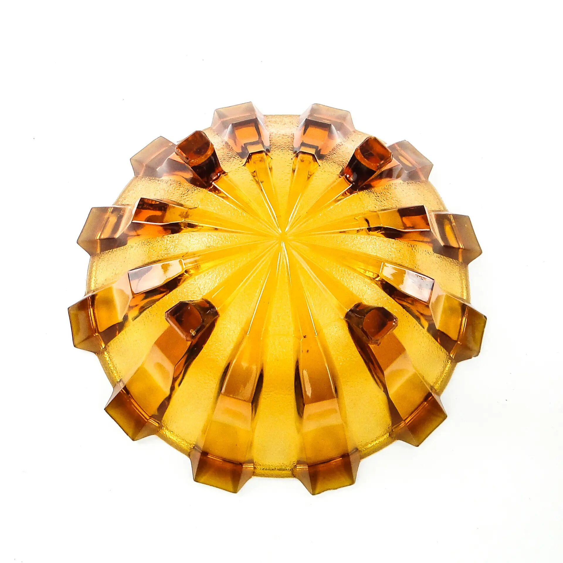 Bol à fruits Art Déco, en verre, Val Saint Lambert, Belgique, années 1950