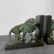 Lion and lioness bookends by Joseph Carlier, 1930