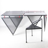 Bureau et siège en fer style Memphis