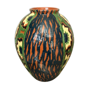 Vase en terre cuite émaillée