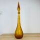 Bottle carafe Empoli Italian amber glass 57 cm