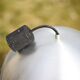 Space age aluminum pendant light, vintage ceiling lamp, ball lamp