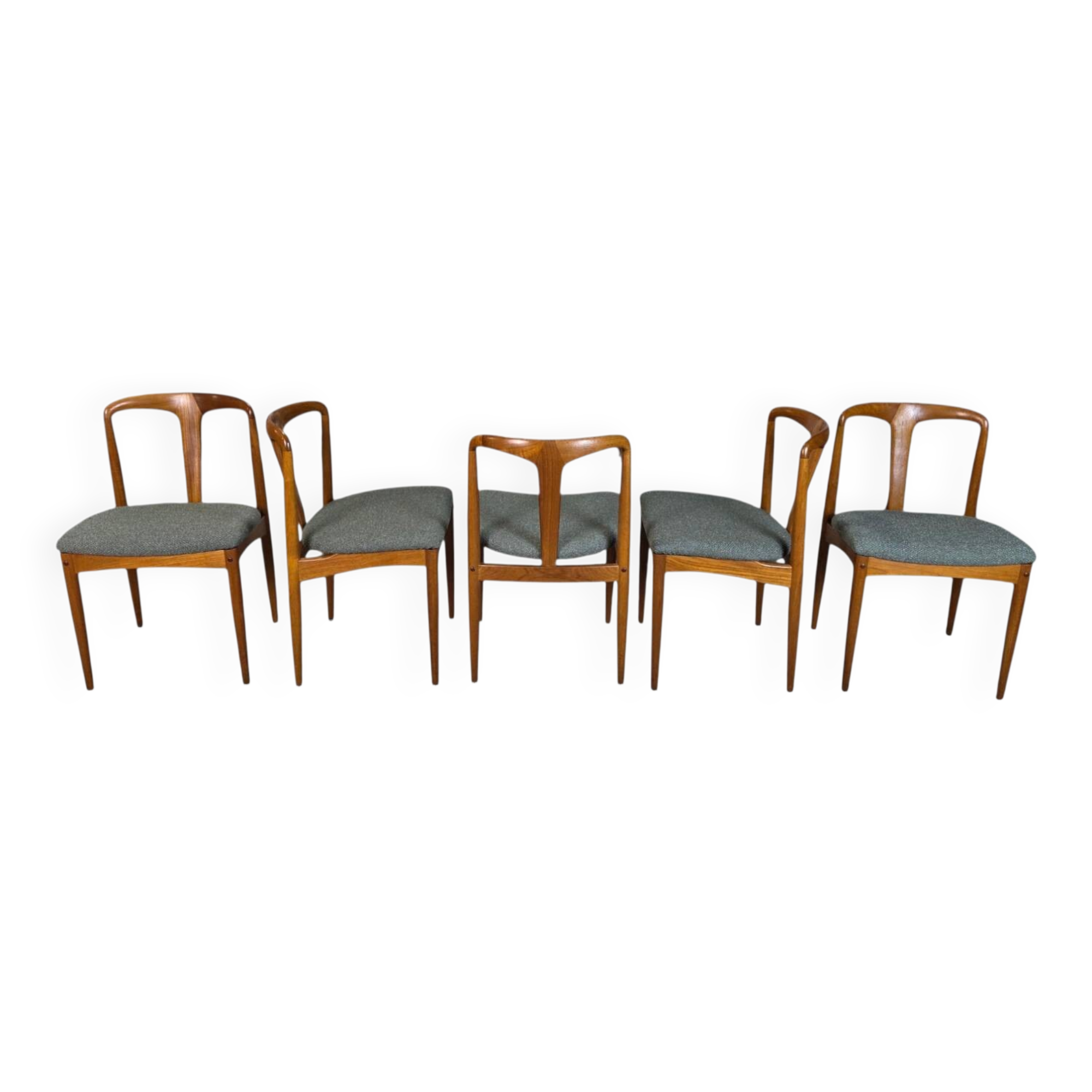 5x Johannes Andersen 'Juliane' vintage 1960s Danish chairs
