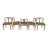 5x Johannes Andersen 'Juliane' vintage 1960s Danish chairs