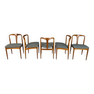 5x Johannes Andersen 'Juliane' vintage 1960s Danish chairs