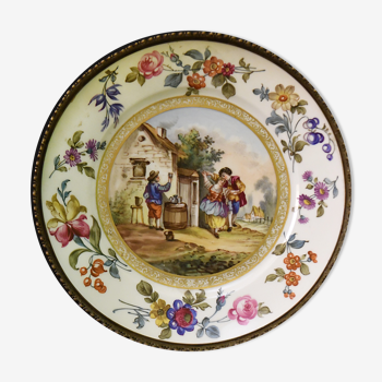 Painted porcelain plate