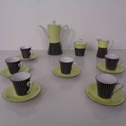 Coffee service for 6 from Vokstedt, Germany, 1950s, set of 17.