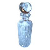 Small round carafe in highly worked cut crystal with stopper