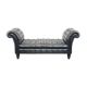 Black chesterfield daybed made of cowhide